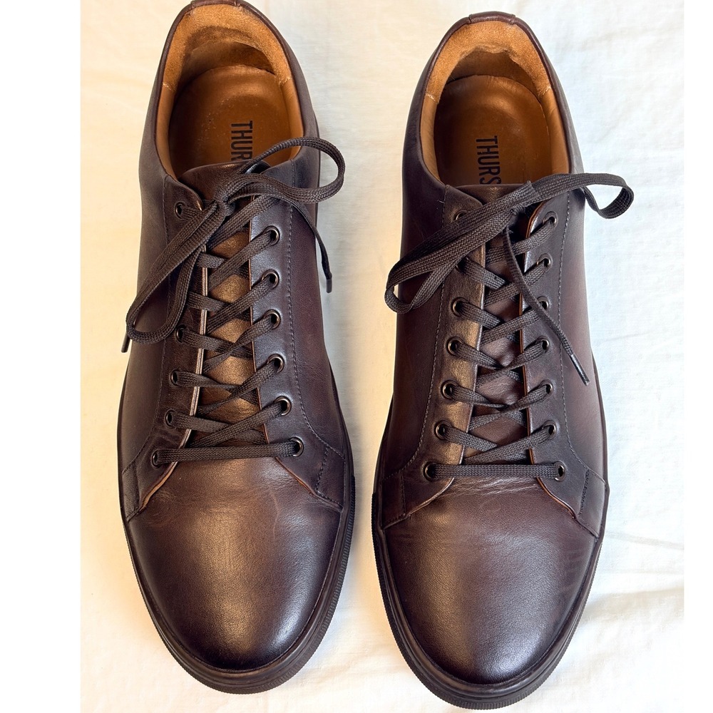 Thursday Boot Co Premier Low Top Sneakers Mens 14 Coffee Leather Brown Shoes - Picture 2 of 9